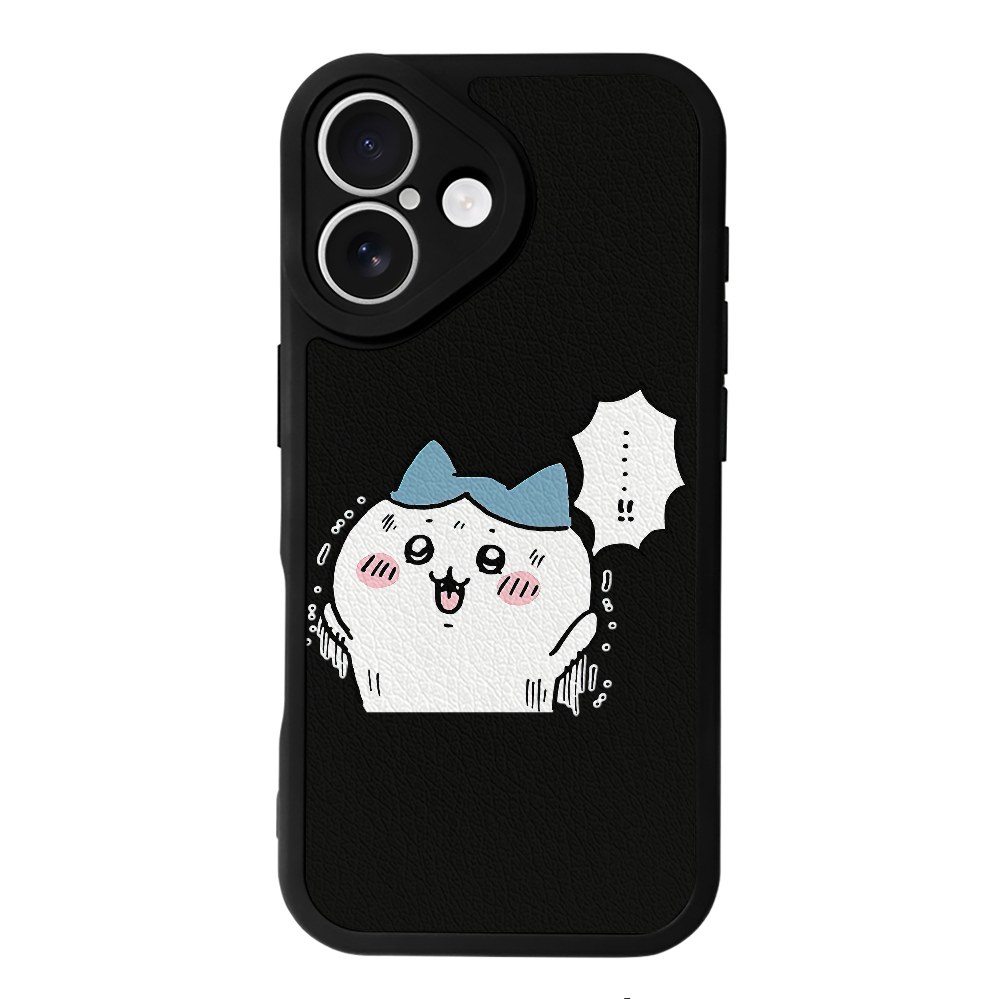 （画像用） ちいかわ ハチワレ Chii-kawa hachiware 【iPhone 16シリーズ対応】シリコンスマホケース（レザー調） 材質：シリコン